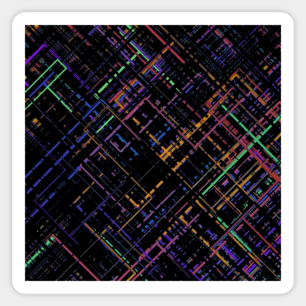 Criss-cross Pattern, Multi-colored Sticker by lyle58